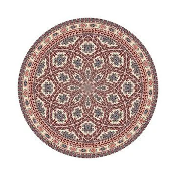 Circular pattern in traditional Palestinian style vector design element Stock Illustration