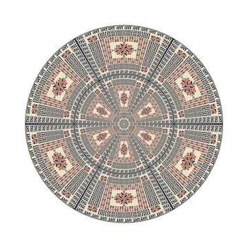 Circular pattern in traditional Palestinian style vector design element Illustrazione stock