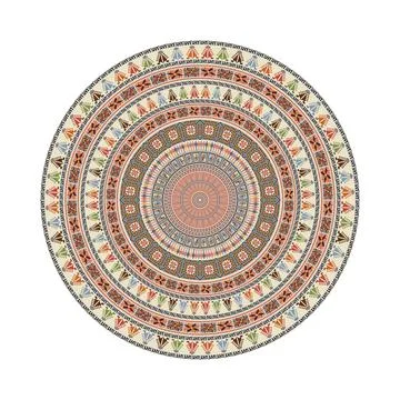 Circular pattern in traditional Palestinian style vector design element Stock Illustration