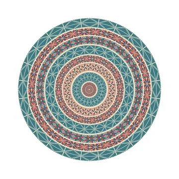 Circular pattern in traditional Palestinian style vector design element Stock Illustration