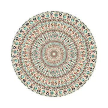 Circular pattern in traditional Palestinian style vector design element Stock Illustration