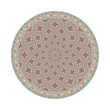 Circular pattern in traditional Palestinian style vector design element Stock Illustration