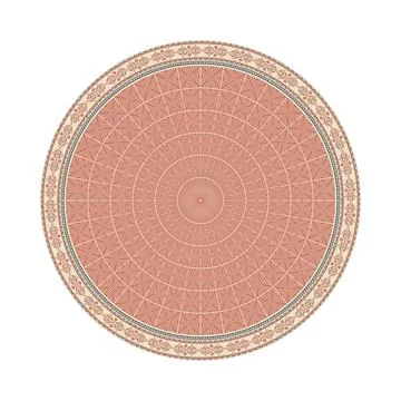 Circular pattern in traditional Palestinian style vector design element Illustrazione stock