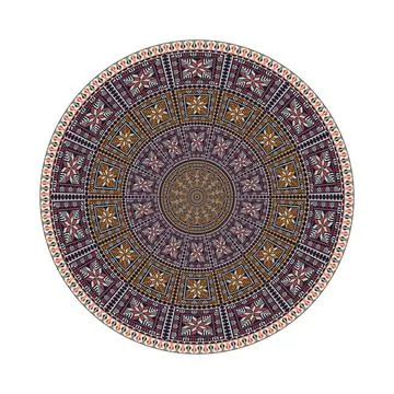 Circular pattern in traditional Palestinian style vector design element 스톡 일러스트