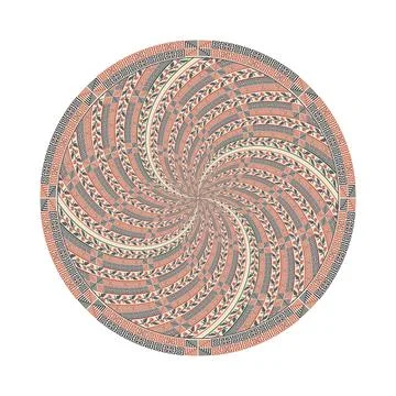 Circular pattern in traditional Palestinian style vector design element Stock Illustration