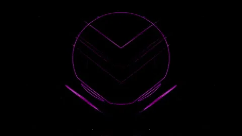 Circular pattern in violet against a black background Stock Footage 283923880
