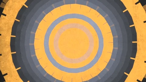 Circular pattern of yellow and blue circles Stockbeeldmateriaal 289226976