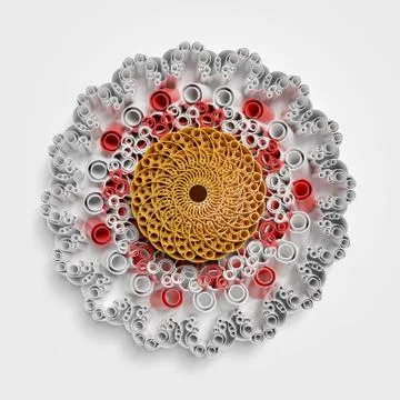 Circular patterns background Stock Illustration