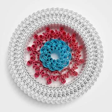 Circular patterns background Stock Illustration