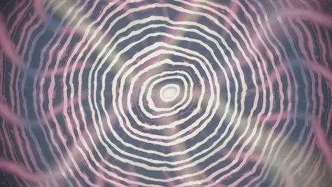 Circular patterns create visual effect with lines of colors Stock Footage 337379813