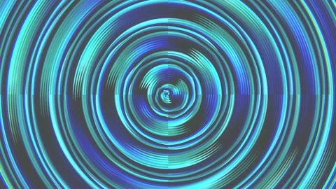 Circular patterns display bright colors in blue and green tones Stock Illustration