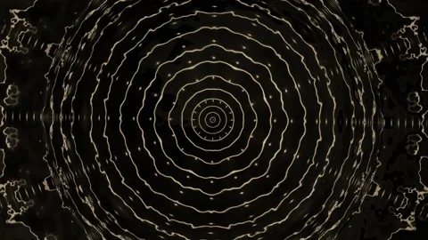 Circular patterns form with ripples in dark water setting Stock Footage 339967391