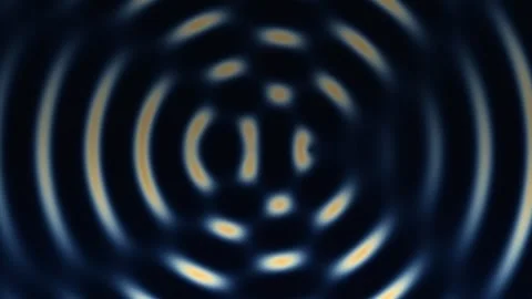 Circular patterns formed by sound waves in a dark space Stock Footage 338132098