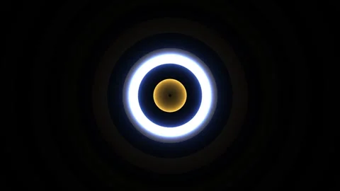 Circular patterns with light and dark contrast in a black Stock Footage 339494969