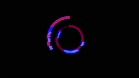 Circular patterns motion background. Abstract neon circle Stock Footage 148398991