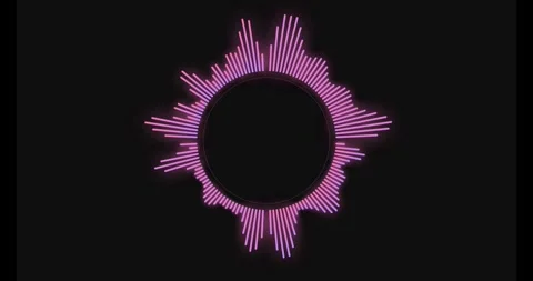 Circular Pink Audio Visualizer Loop Vídeo Stock 327635531