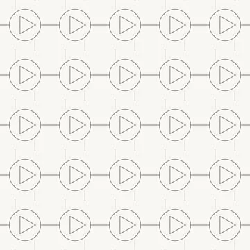 Circular play interface layout, Seamles pattern in line design. circular, play Stock Illustration