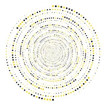 Circular polka dot design Stock Illustration