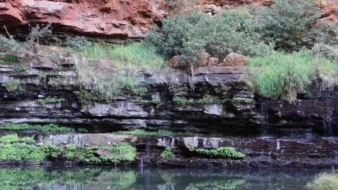 Circular pool in Dales Gorge Karijini NP Stock Footage 71109769