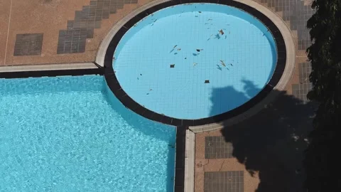 Circular Pool with Moving Shadows Vídeos de archivo 306912164