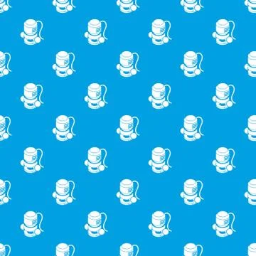 Circular power tool pattern seamless blue Stock Illustration