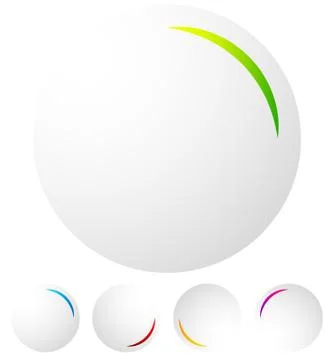 Circular preloader / progress indicator at 5 stages with different colors Illustrazione stock