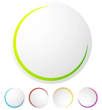 Circular preloader / progress indicator at 5 stages with different colors Illustrazione stock