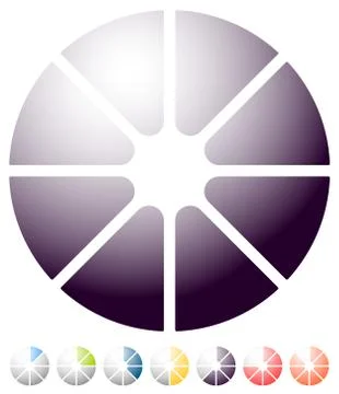 Circular preloader, progress indicator icon w/ 8 steps. Buffer symbol. イラスト素材