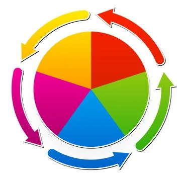 Circular presentation / infographic element 库存插图