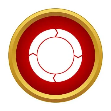 Circular process diagram icon representing repeating workflow stages Stock Illustration