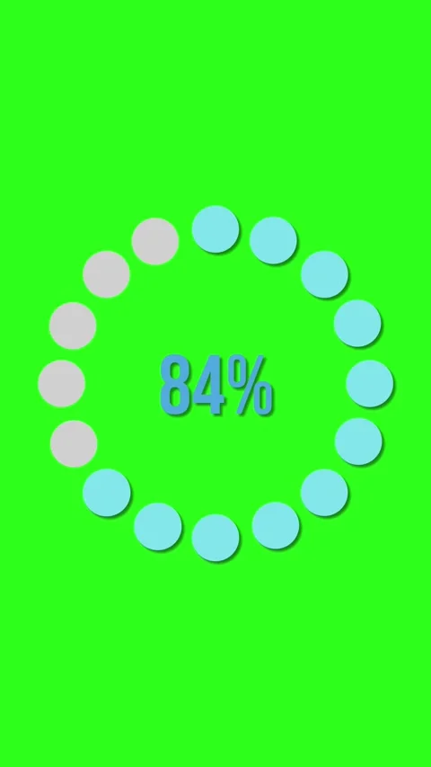 Circular Progress Animation with Percentage Display Stock Footage 309493917