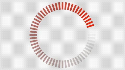 Circular Progress Animation Red Color Stock Footage 275230213