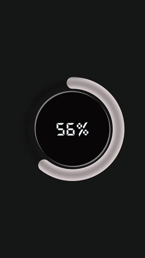 Circular Progress Bar with 100% Percent Display loading percentage. Digital.. Stock Footage 321726319