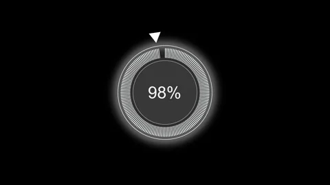 Circular progress bar with 49 percent indicator. Circular progress bar symb.. Stock Footage 337816534