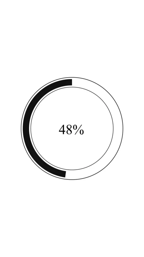 A circular progress bar animation featuring a black fill moving clockwise f.. Vídeo Stock 329917840