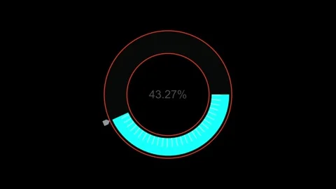 Circular Progress Bar HUD Animation Stock Footage 327718560
