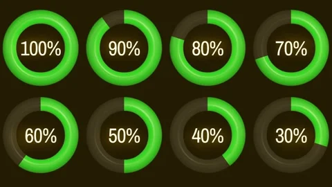 Circular progress bar infographics Stock Footage 338241073