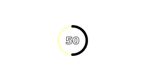 Circular progress bar loading animation with numerical counter showing incr.. Video stock 334045858