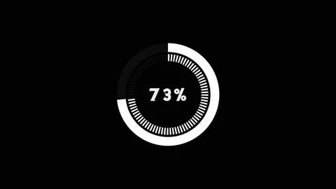 Circular progress bar with percentage Stock Footage 148493575