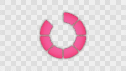Circular Progress Bar with Red Neon Loading Animation, transparent background Stock Footage 333244161