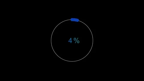 Circular progress bar showing 20 percent Stock Footage 311286599