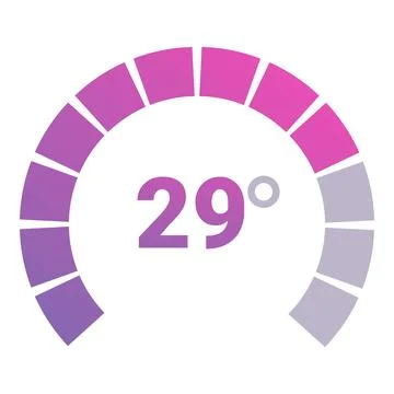 Circular progress bar showing 29 percent completion Stock Illustration