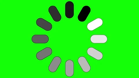 Circular Progress Buffering Loading Icon Animation on Green Screen 스톡 동영상 336661263