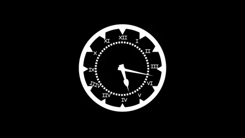Circular Progress Countdown Clock Animation with Minimal Design Elements Stock Footage 337076579