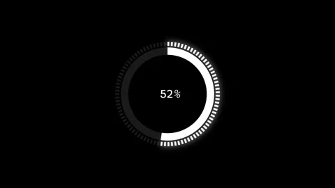 Circular progress indicator showing percentage animation, Modern digital lo.. Stock Footage 337881769