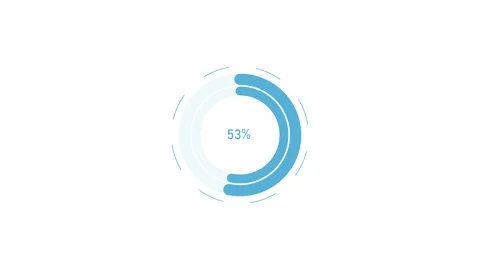 Circular progress indicator showing percentage modern minimal ui design ani.. Stock Footage 340387535