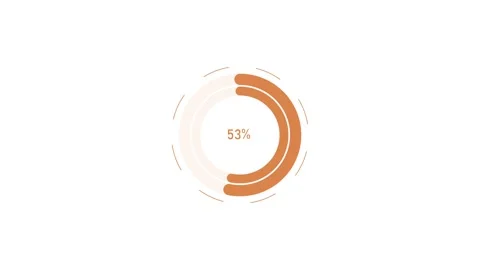 Circular progress indicator showing percentage modern minimal ui design ani.. Stock Footage 340387543