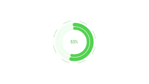 Circular progress indicator showing percentage modern minimal ui design ani.. Stock Footage 340387549