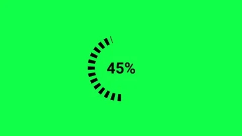 Circular progress loading animation with percentage indicator Stock Footage 330433020