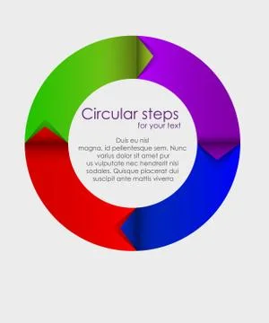 Circular progress steps Illustrazione stock